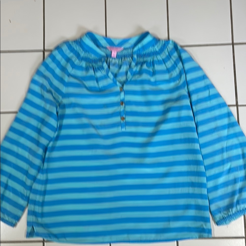 Lilly Pulitzer 100% Silk Elsa Blouse